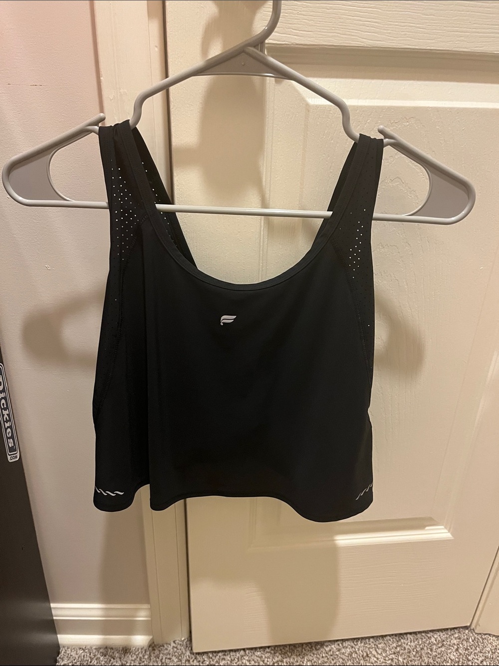 Fabletics Black Cropped Performance Tank